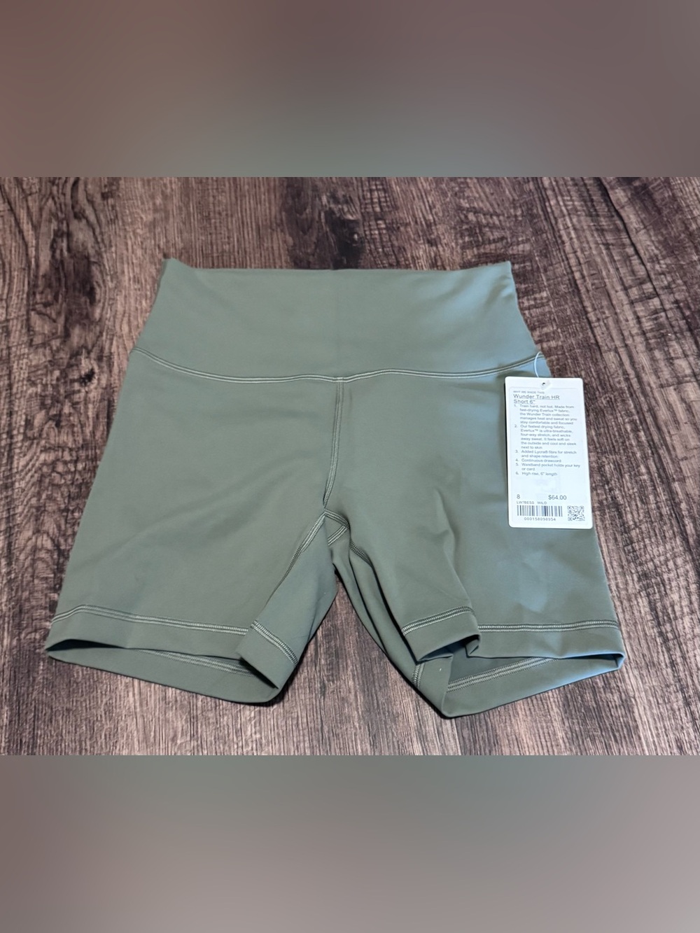 Lululemon Wunder Train High Rise Short 6” - Willow Leaf
